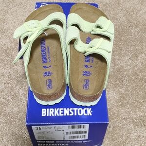Birkenstock Green Sandals with Two-Strap Design